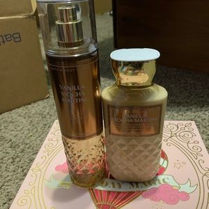 New bath and body works 2 piece sets vanilla mocha martini